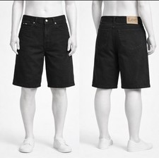 Lee Black Denim Shorts Men  s Sz. 34 Casual 5 Pocket Flat Front Classic