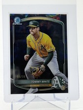 TOMMY WHITE 2025 BOWMAN DRAFT CHROME SAPPHIRE BLACK REFRACTOR /10 ATHLETICS