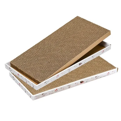 Kratzmatte mit Box, langlebig, Wellpappe, für Sofa, LoungeBett, wendbar, Katz... - Bild 1 von 4