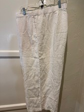 J. Jill Women's LoveLinen Capri Linen Pants Size 2X