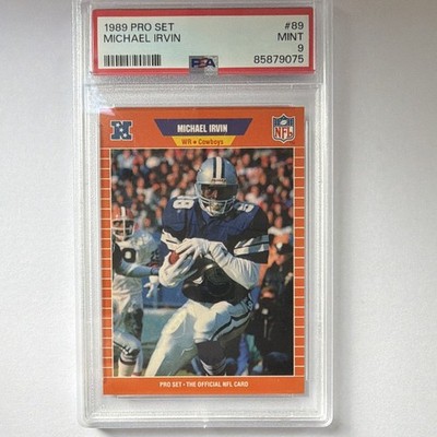 1989 Pro Set Michael Irvin #89 Rookie PSA 9 Mint Dallas Cowboys NFL Card