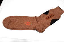 Vintage Argyle Socks 50s 60s Brown with Red Black 9x 9" New