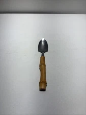 Stainless Japan Silver/Brown Bamboo Handle Grapefruit Flatware