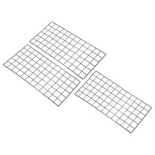 PATIKIL 24"x12" Wire Grid Panel, 3 Pack Wall Decorative 24"x12", Black