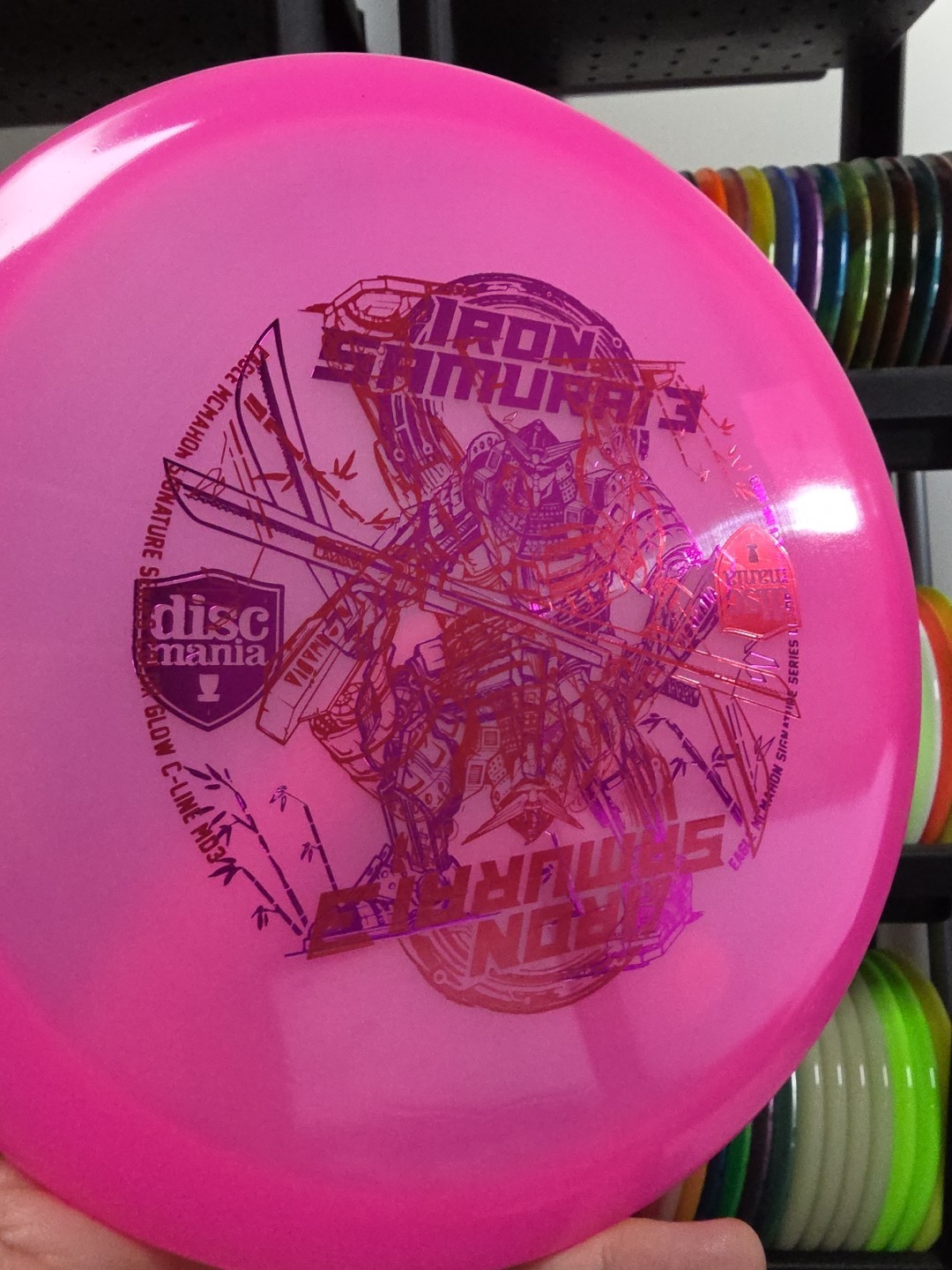 Discmania X-Out Iron Samurai 3 Pink 180g #1 C-line Color Glow Md3 Disc Golf