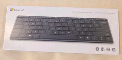 Original MICROSOFT MS Wireless Bluetooth Compact Hybrid travel Keyboard Black