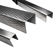 Edelstahl U-Profil Winkel Einfassprofil Abdeckprofil V2A U-Winkel U-Blech VA