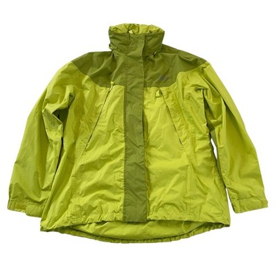 Crane Rain Jacket Mens M Packable Lime Green Waterproof Packable Hooded Cycling