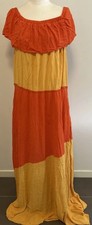 CITY CHIC Womens Sz L Long Maxi Off Shoulder Dress Tiered Sleeveless VGC