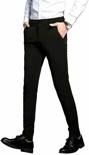 Stretch Dress Pants Slim Skinny Fit 