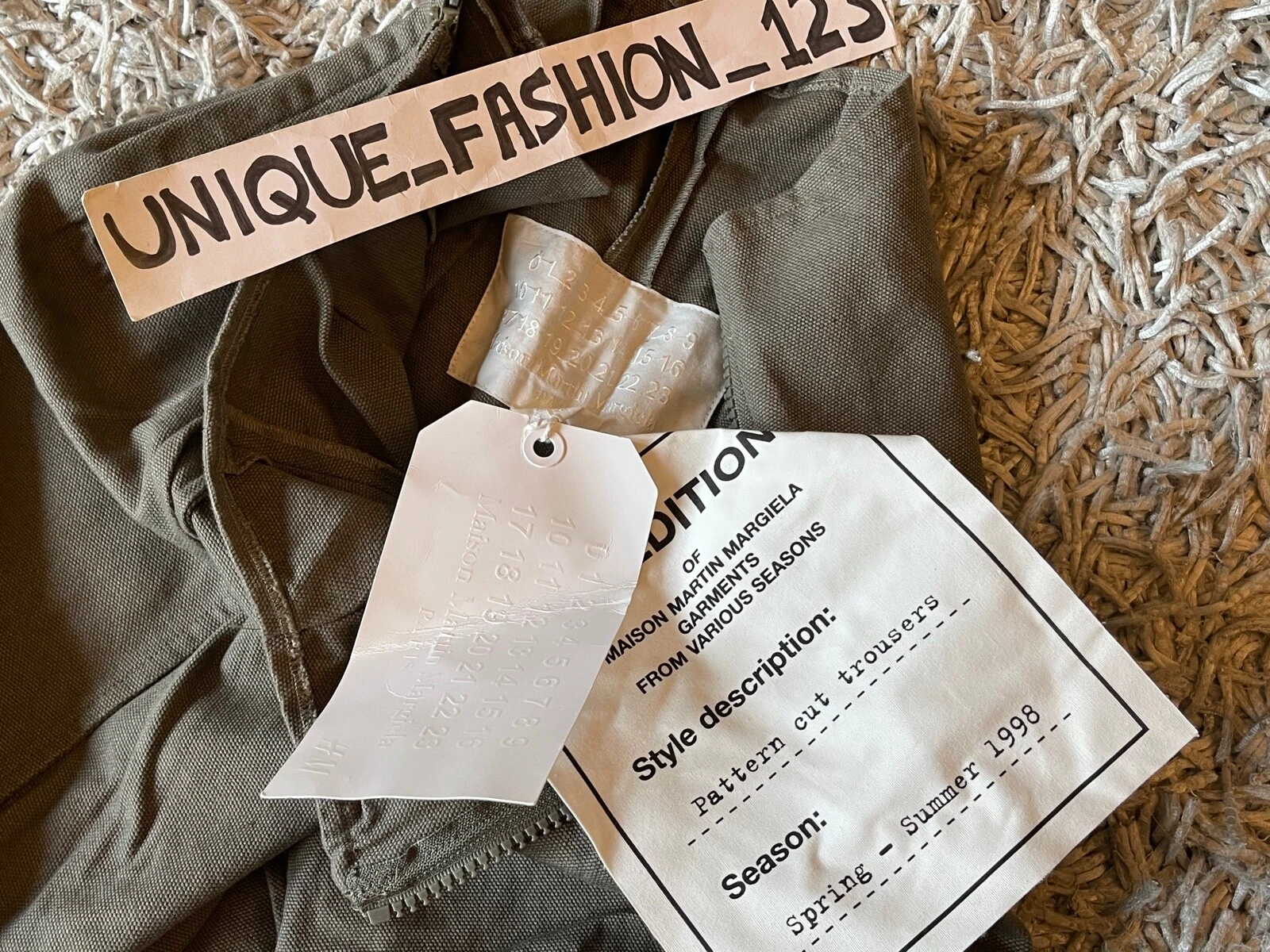 MAISON MARGIELA PANTALONI MAISON MARTIN MARGIELA X H&M TAGLIO MODELLO RIEDIZIONE 1998 UK 10 US 6 36