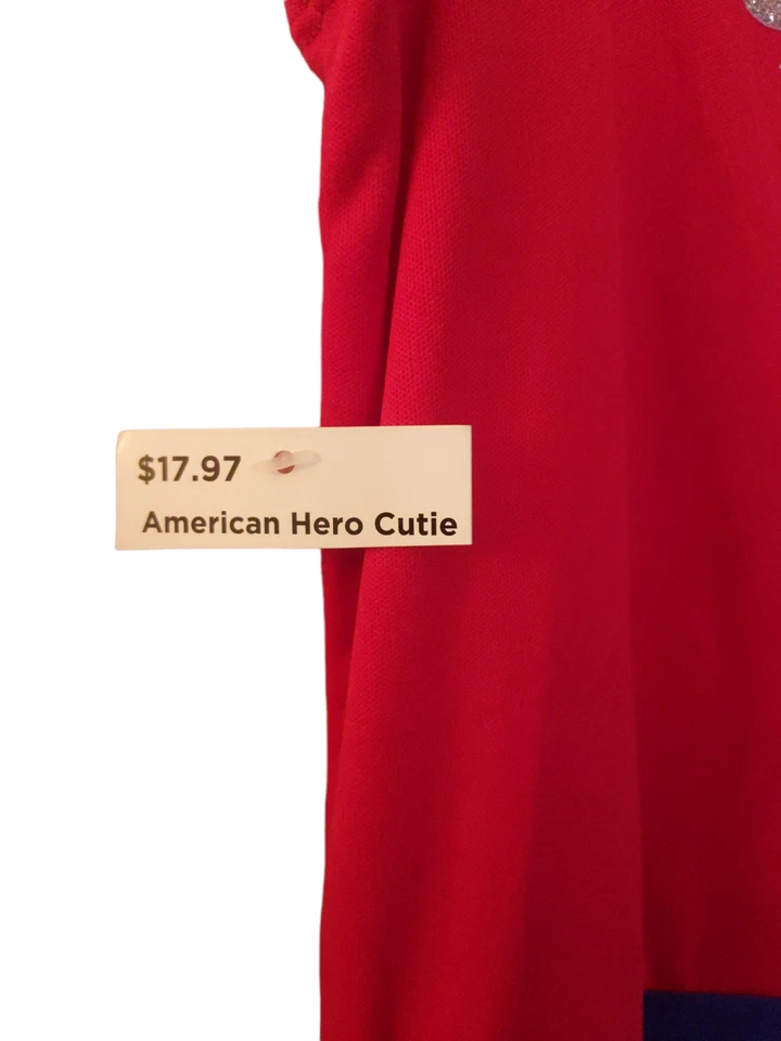 Wonder Woman-Girl's Blue/Red Cosplay Jumpsuit Size Extra Large - Image 4 of 4