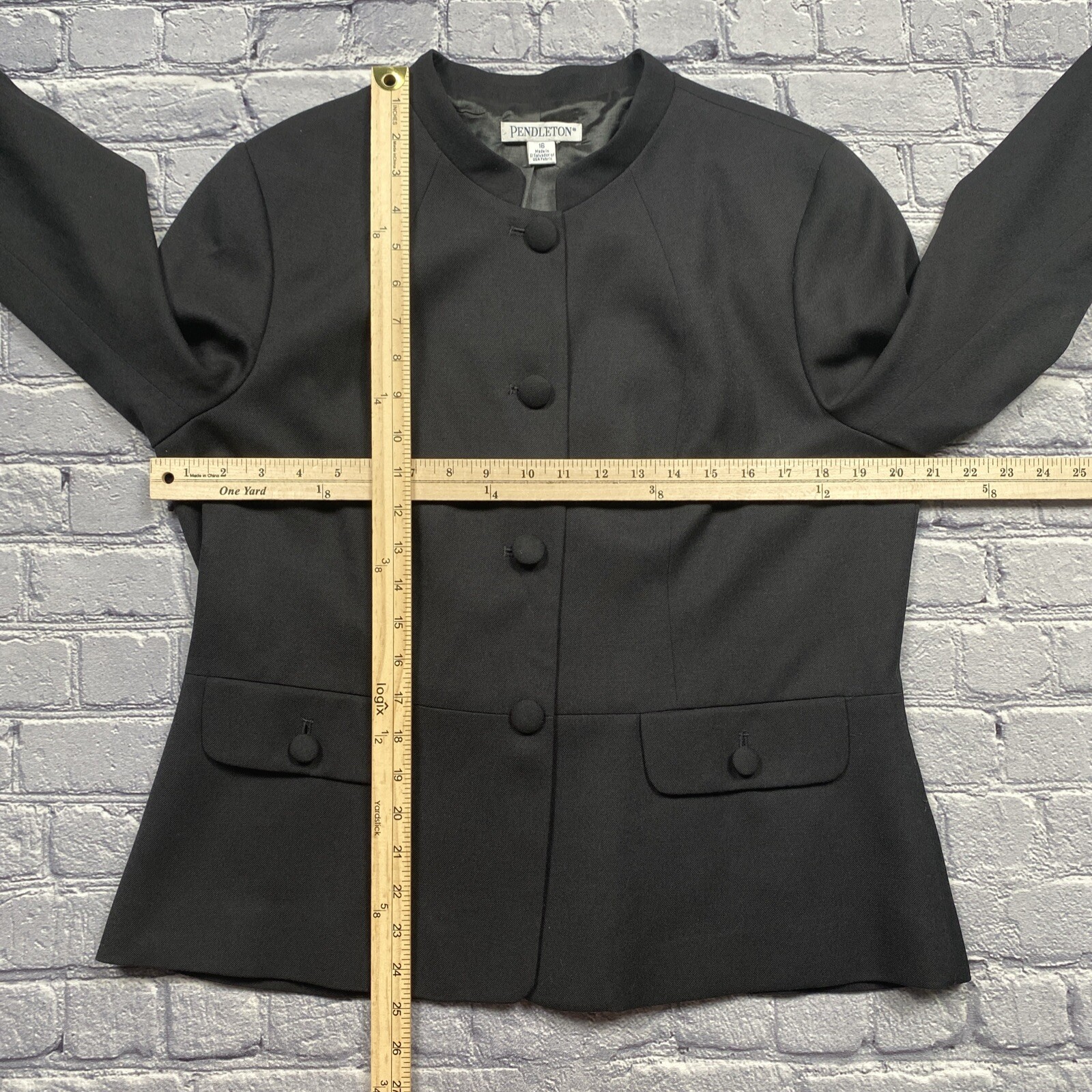 Pendleton Womens Button-Up Blazer Jacket Size 16 … - image 4