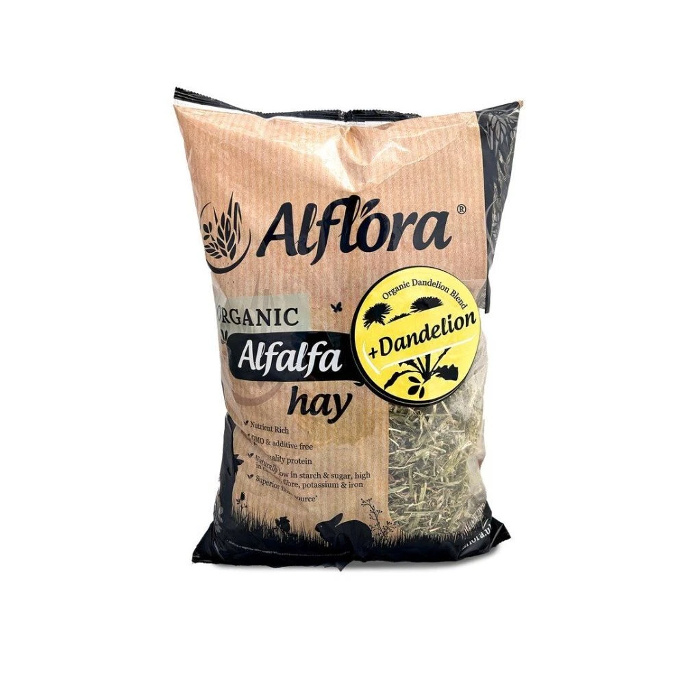 Alflora Organic Alfalfa Hay with Dandelion 1kg Rabbit Hamster