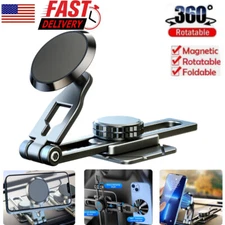 Universal Rotation Magnetic Phone Holder 360° Foldable Car Mount Stand Dashboard
