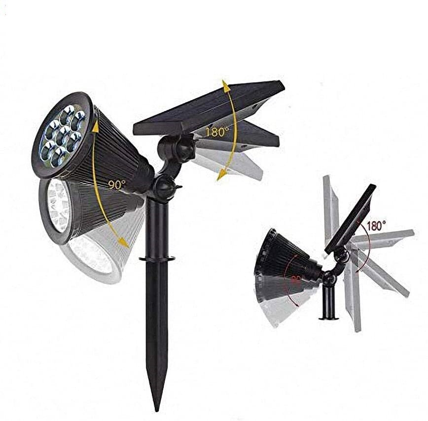 Faretto LED Da Giardino 10W Con Pannello Solare - Crepuscolare, Impermeabile IP65, Colore Luce Regolabile