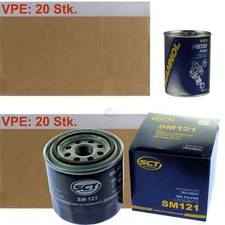 20x Original SCT Ölfilter SM 121 + 20x SCT Motor Flush Motorspülung