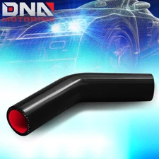 4-PLY 1.5" 45 DEGREE ELBOW TURBO/INTAKE PIPING BLACK/RED SILICONE REDUCER HOSE