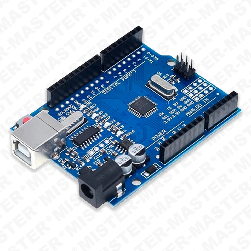 ARDUINO UNO R3 COMPATIBILE SCHEDA DI SVILUPPO MICROCONTROLLORE SMD ATmega328P - Immagine 3 di 4