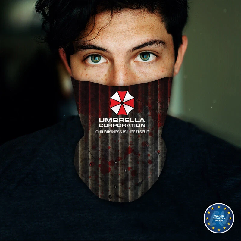 Washable Fabric Face Cover Neck Gaiter Umbrella Corporation Design EU Made - Image 3 of 4