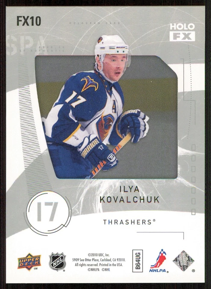 2009-10 SP Authentic Holoview FX #FX10 Ilya Kovalchuk - Image 2 of 2