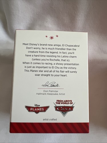 EL CHUPACABRA Disney Planes 2014 Hallmark Christmas Holiday Ornament NIB Cars - Picture 2 of 3