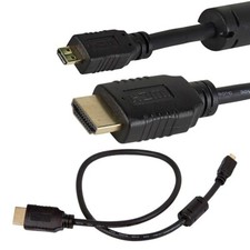 1.5FT HDMI Type A To Micro HDMI Type D 4K 1080p 10.2Gbps 34AWG Smartphone To TV
