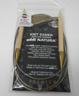 Addi Skacel NATURA  Circular Knitting Needles Bamboo  47'' US 13