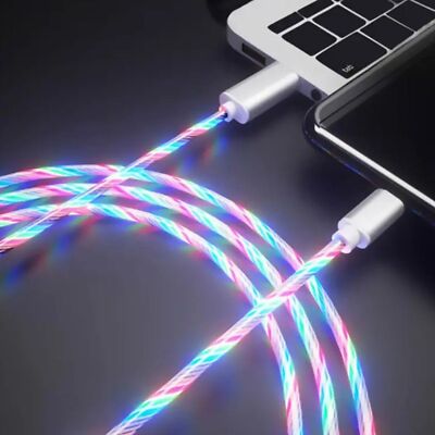 iPhone LED light Charging Cable for Smartphones Multicolor  
