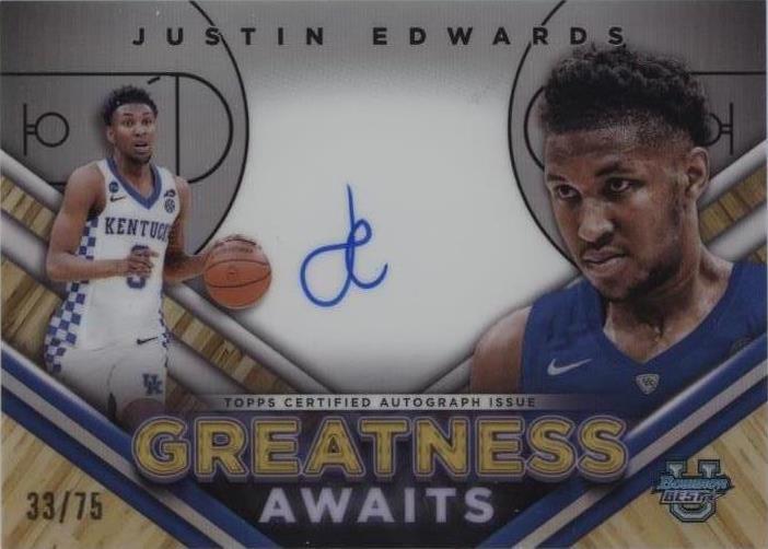 2023-24 Bowman University Best - Justin Edwards #GAA-JE - 1 of 2