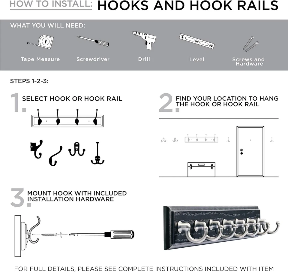 Perchero Liberty Hardware 129848 montado en la pared con 5 ganchos decorativos, 27 pulgadas, Foto 3 de 4