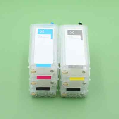 6pc Refillable Ink Cartridge With ARC chip For HP T610 T770 T790 T1100 T1120