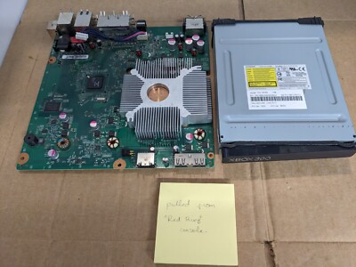Microsoft OEM Xbox 360 S - X862605-002 + Disc Drive Pair - PARTS REPAIR Red Ring