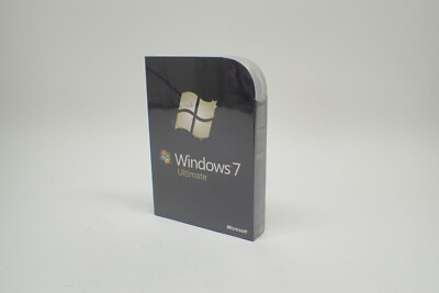 #ad Microsoft Windows 7 Ultimate 32 64 Bit Install Disc Retail Box with Key $79.99