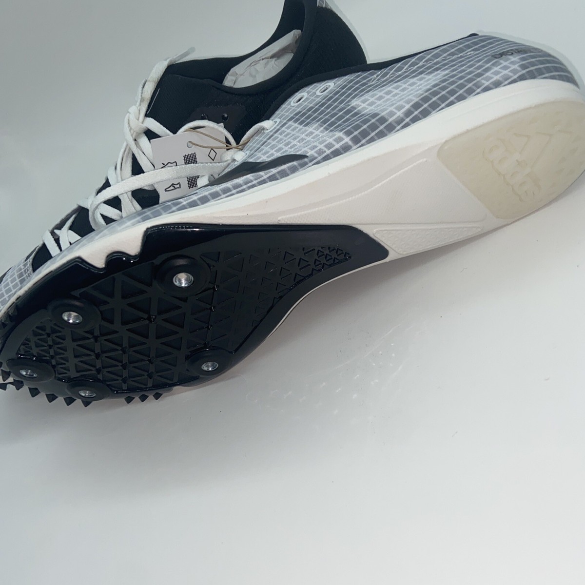 adidas Distancestar Running Track & Field Spike Shoe White 
