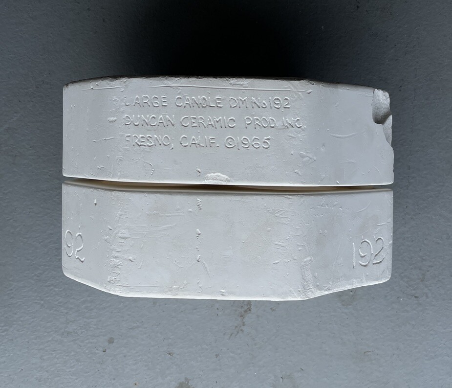 Ceramic Slip Mold Duncan DM-192 1965 Large Candle Holder *2 Ceramic Slip Mold Duncan DM-192 1965 Large Candle Holder *2