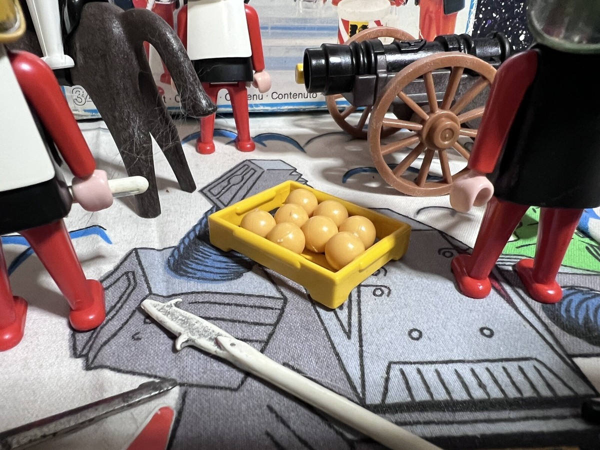 Playmobil 3482 Knights w Cannon Horses and Weapons 1985 w