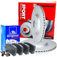 2X Zimmermann 100.3362.20 Bremsscheiben + ATE Ceramic BeläGe Hinten FüR Audi A8