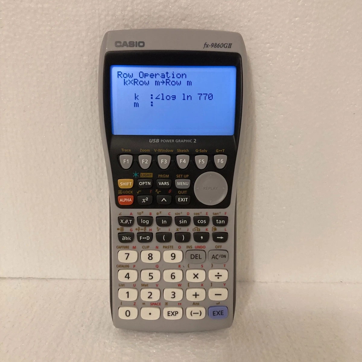 Casio FX 9860GII Programmable Graphing Calculator USB Power