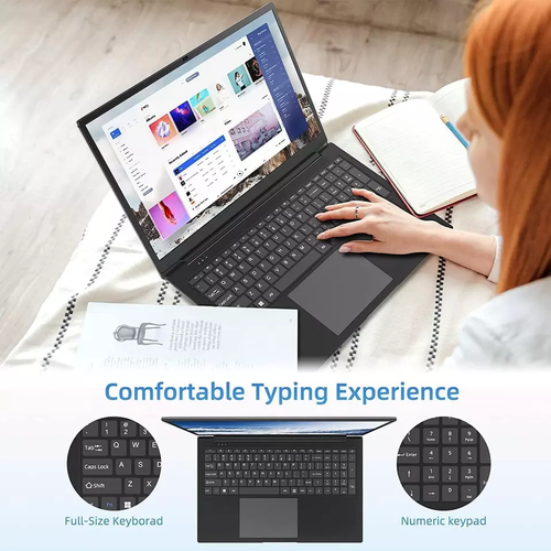 SGIN Laptop 4GB DDR4 128GB SSD 17.3 Inch Computer with Quad-Core 2.4/5.0G WiFi - Picture 8 of 9