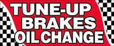 TUNE-UP BRAKES OIL CHANGE Vinyl Banner Sign 2, 3, 4, 6, 8, 10, 12, 15, 20' rb