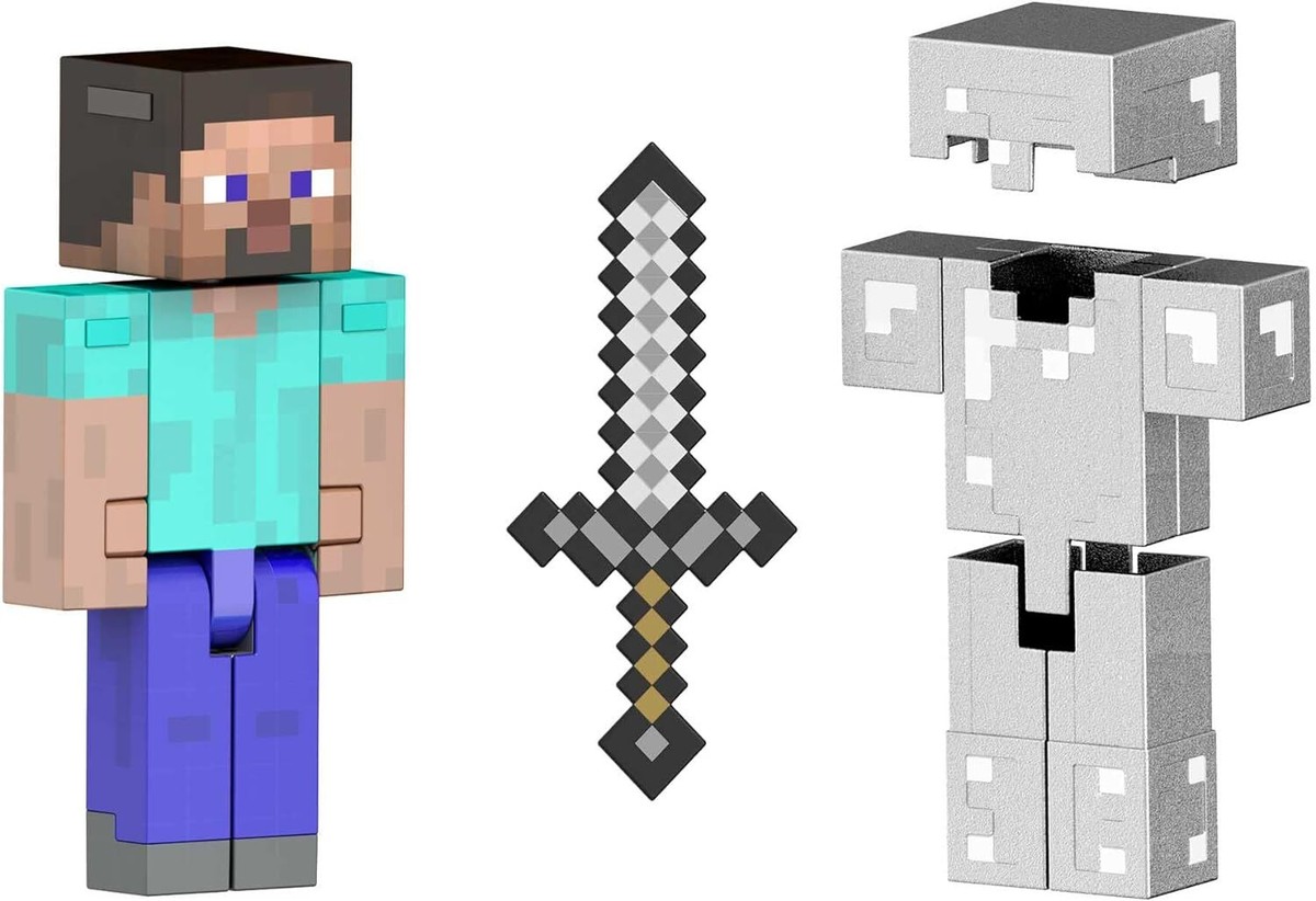 Mattel Minecraft - Pecora Livello Diamante, action figure da collezione alta 14 cm, personaggio con 3 accessori e design pixelato del videogioco, giocattolo per bambini, 6+ anni, JCV22