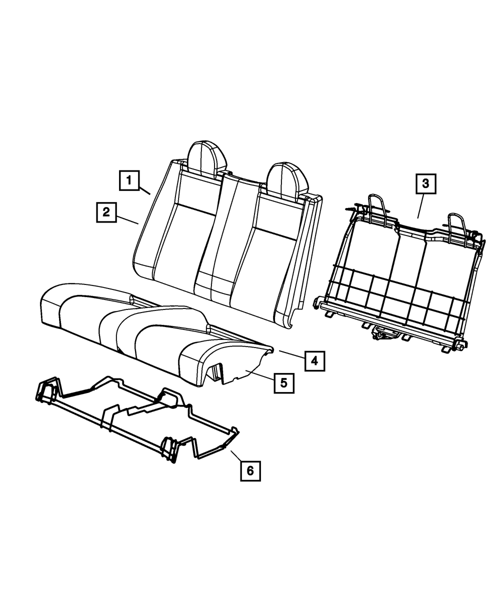 Genuine Mopar Rear Seat Cushion Cover 1PV34XT1AB