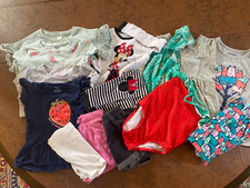 Lot of 14. Girls Summer Clothes Cat Jack Disney Carters Swimsuit Tops Bottoms 4T