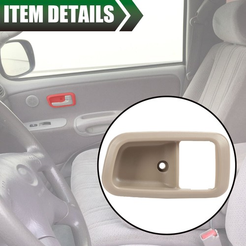 Front Left & Right Inner Door Handle Trim Beige Fit For 2000-2006 Toyota Tundra - Picture 7 of 8