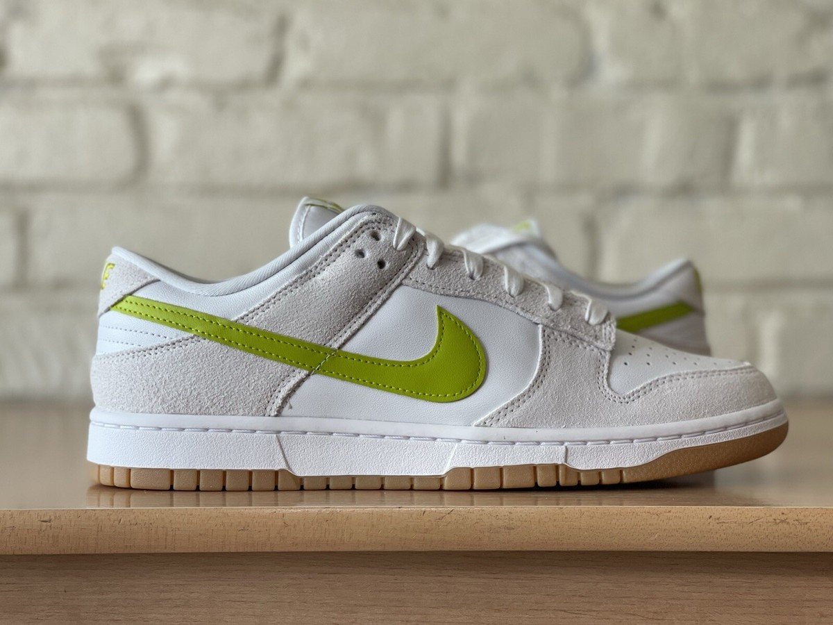 Nike Dunk Low Retro White-Bright Cactus-Yellow Women Size