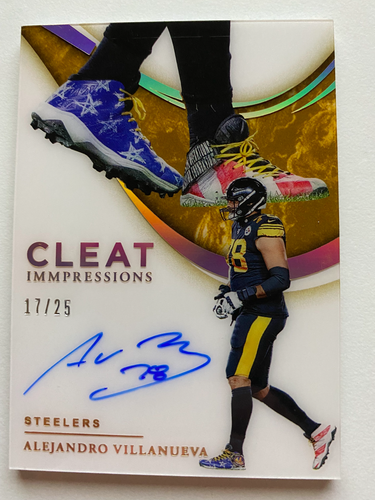 Panini Immaculate Cleat Impressions 2020 Alejandro Villanueva automático/25