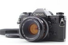MINT Canon AE-1 Black Body FD 50mm f/1.8 Lens SLR 35mm Film Camera From JAPAN
