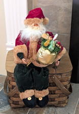Vintage Santa Claus Shelf Sitter 19inch Christmas Decoration