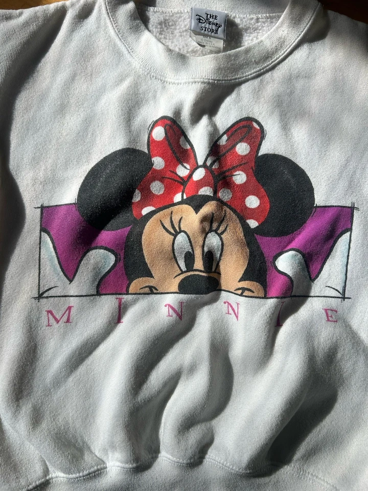 Viintage 90’s Disney Store Minnie Mouse Crewneck Sweatshirt Girls Size SM(6) - Image 2 of 4